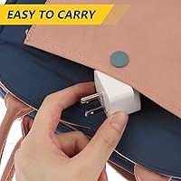 Vista 5 de Paquete de 4 adaptadores universales, adaptadores de viaje de enchufe de Europa a EE. UU. (blanco)