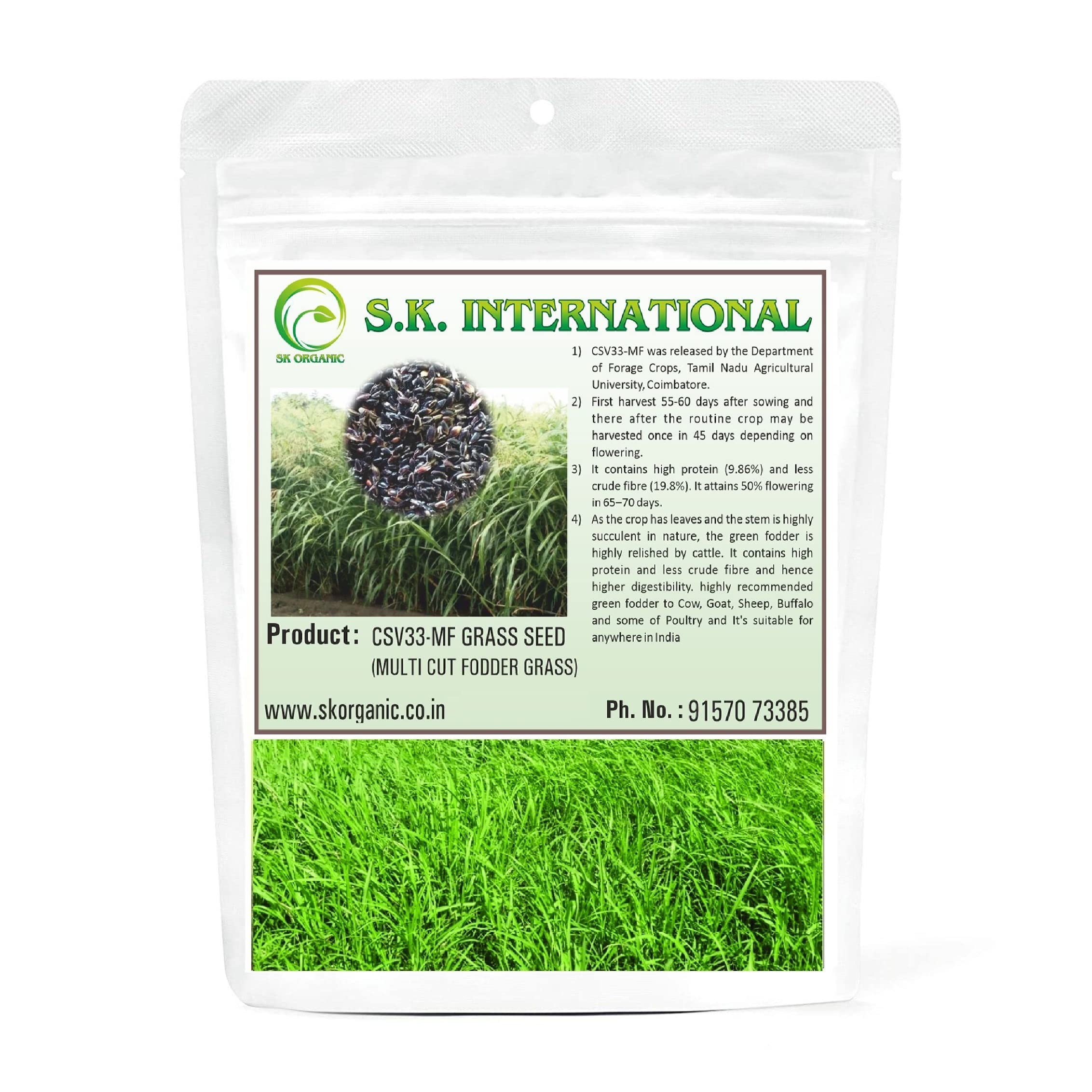 SK ORGANIC CSV33MF Multicut Grass Seeds for cow buffalo goat cattle forder 3 years variety (1kg) (B0BV9ZWVV2) Amazon Price History, Amazon Price Tracker