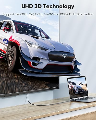 Vista 12 de Highwings Cable mini HDMI a HDMI de 10 pies, 4K 60Hz de alta velocidad HDMI a Mini HDMI Cable macho bidireccional 2.0 cable, para HDTV, tableta, Gris