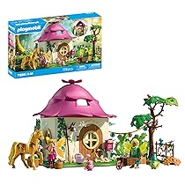 PLAYMOBIL Fairy Home with Golden Unicorn and Stable Set da gioco con statuine