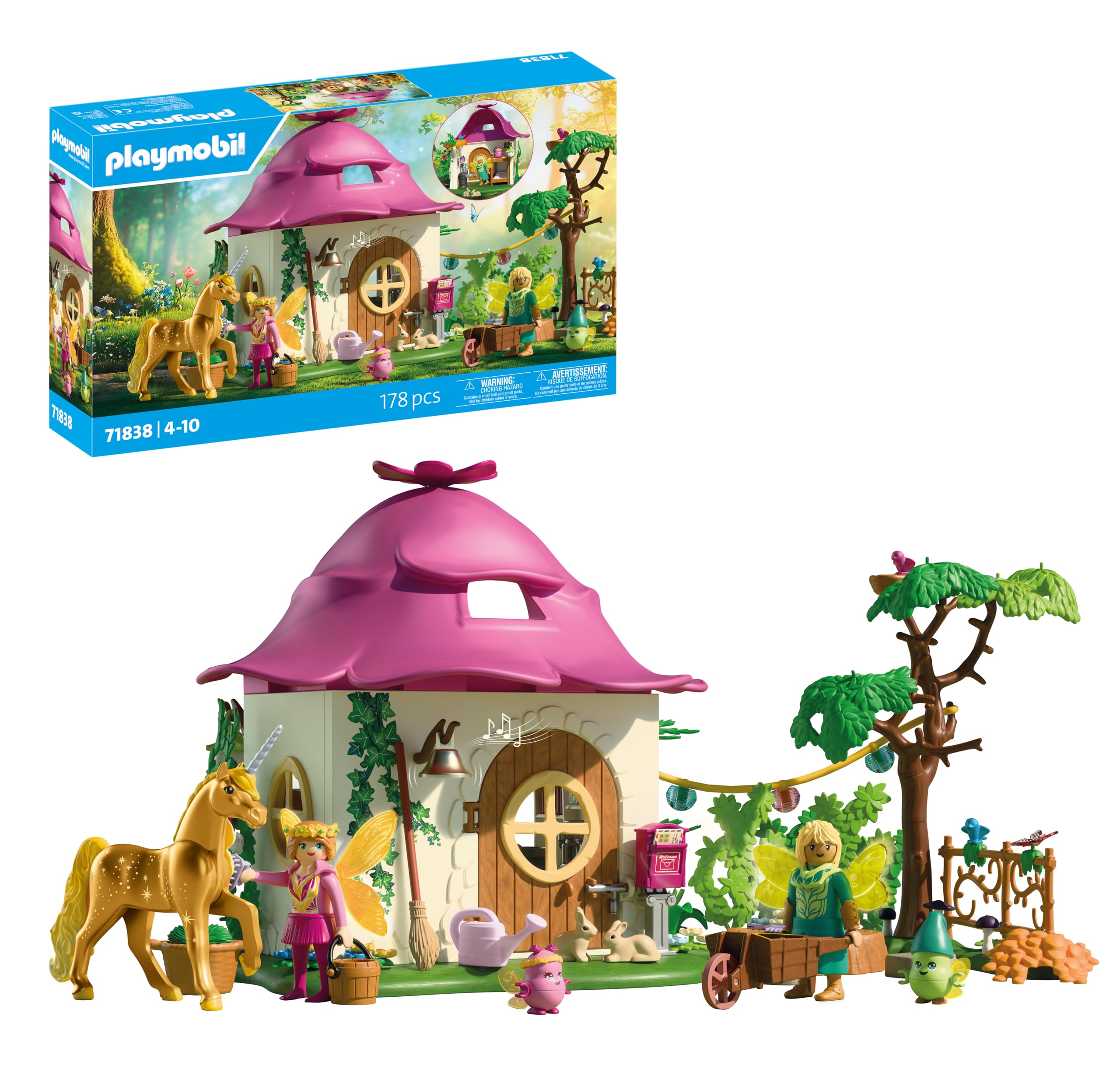 Playmobil Cozy Fairy Home With Golden Unicorn 71838