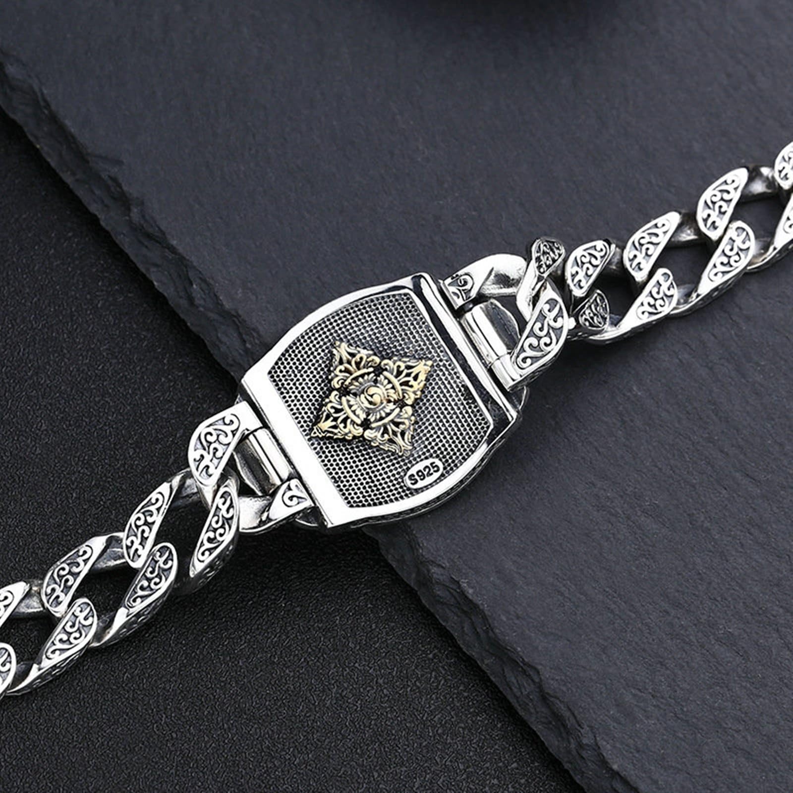 Sterlingsilber Armreifen Herren Anhänger Tierkreiszeichen