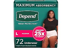 Depend Fresh Protection: Maximum, Large, Blush Incontinence & Bladder Leak Underwear for Women