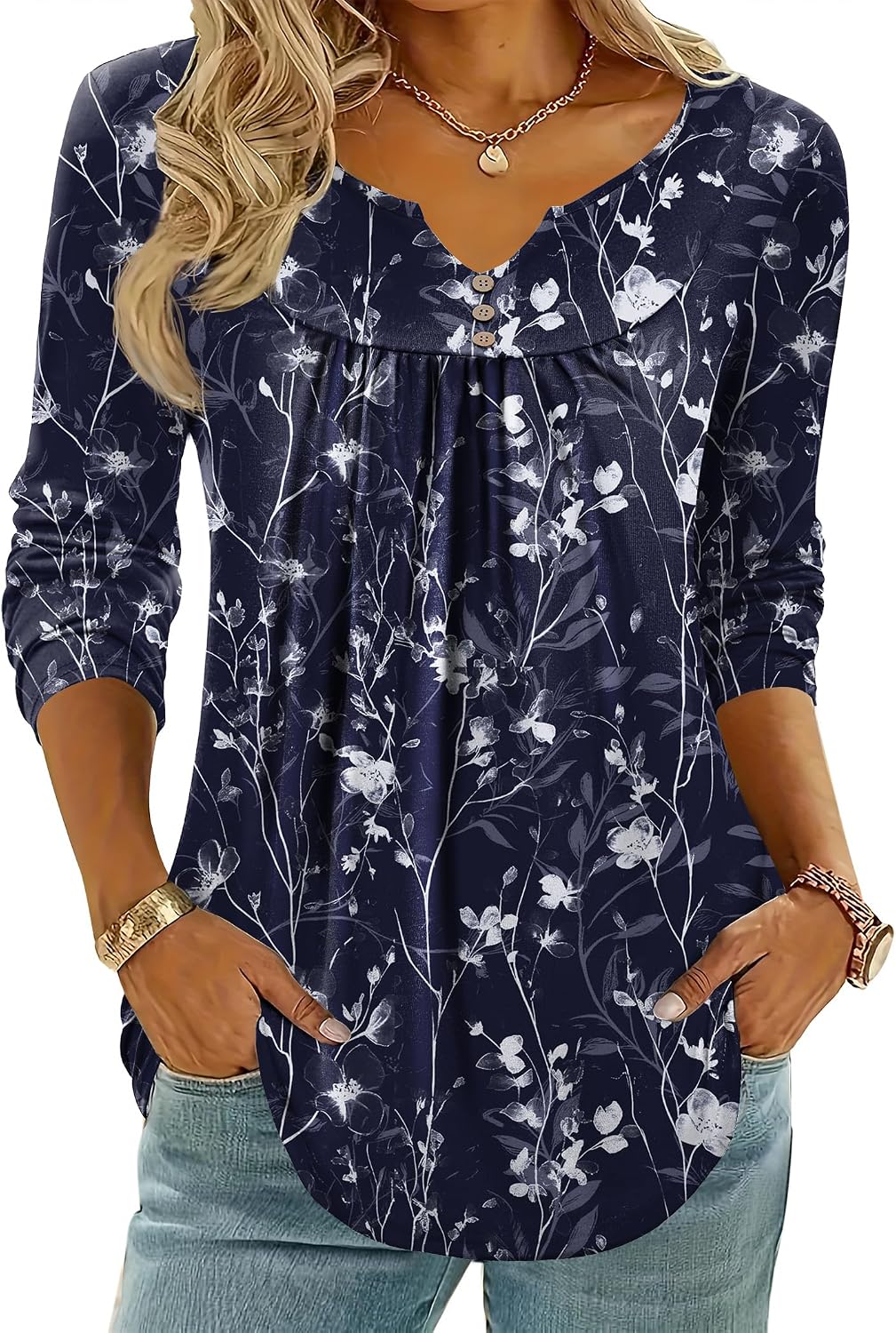 Zeagoo Womens Tops Long Sleeve Shirts 2025 V Neck Fall...