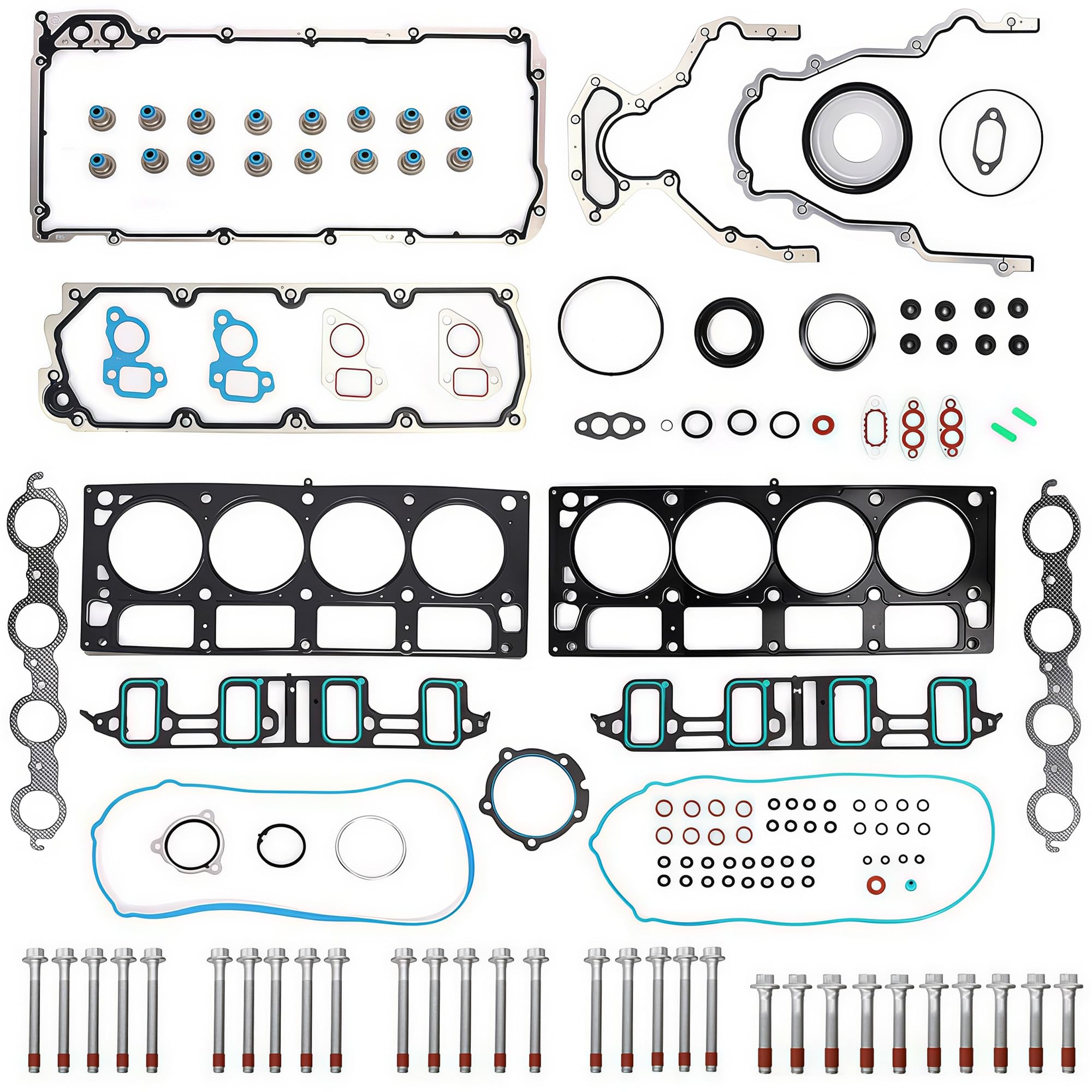 HS26192PT-5 MLS Head Gasket Set With Bolts Fit For Chevy Express Silverado Suburban Tahoe GMC Savana Sierra Yukon XL Cadillac Escalade Hummer H2,2007-