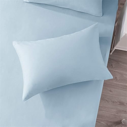 Miniatura 3 de DaDa Bedding - Sábana bajera ajustable relajante color azul menta con fundas de almohada, espuma de mar de algodón, color azul cielo claro, tamaño
