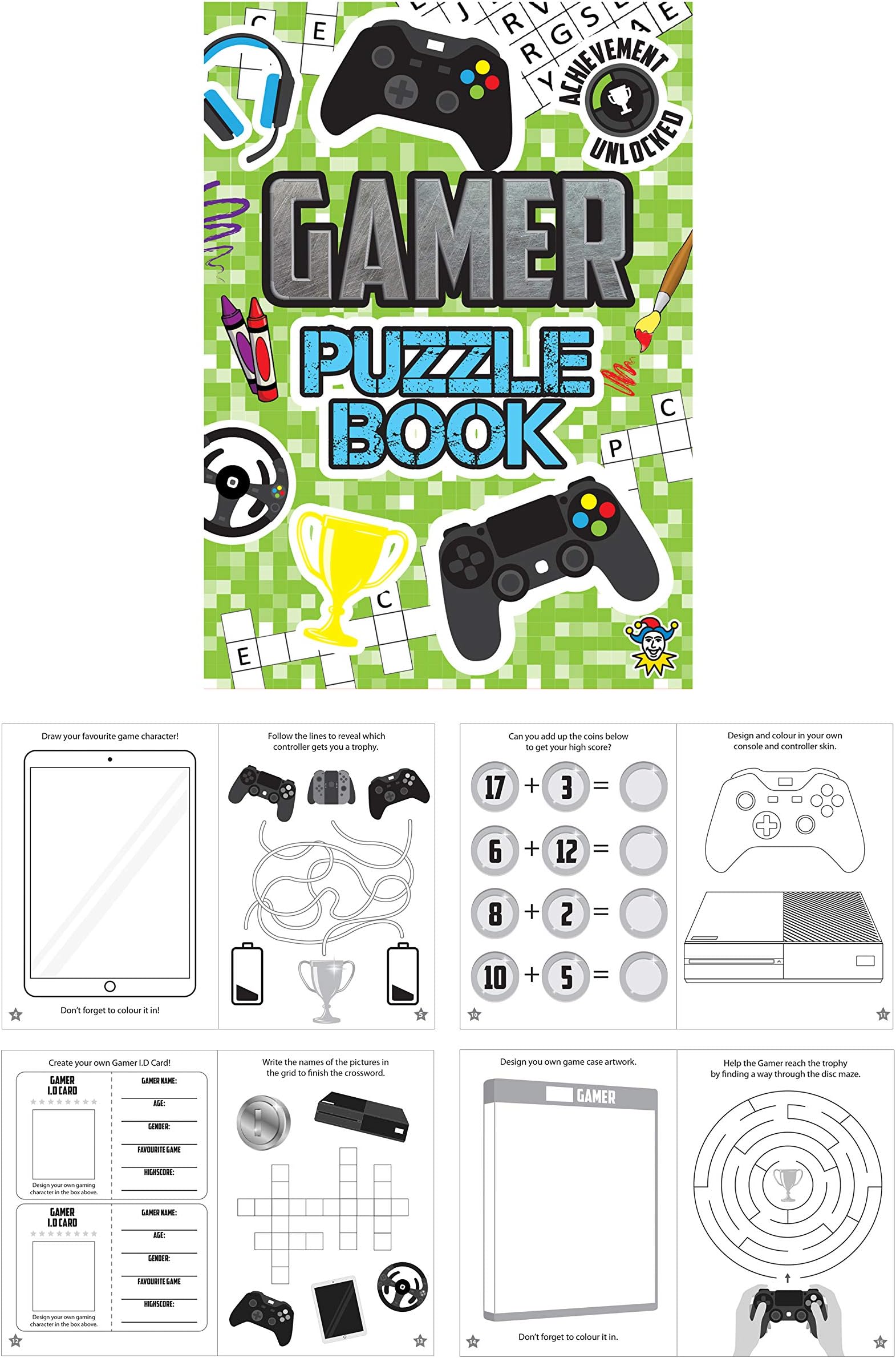 10 x Mini Gamer Puzzle Books