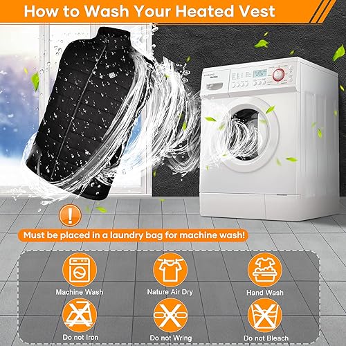 Miniatura 5 de Chaleco calefactable - Chaqueta térmica eléctrica para hombremujer, batería no incluida