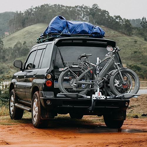 Miniatura 8 de WILDROAD Soporte de enganche para bicicleta eléctrica para automóvil, mango de liberación rápida, soporte para bicicletas inclinable inteligente,