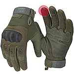 KEMIMOTO Tactical Gloves for Men, Touchscreen Motorcycle Gloves with Hard Shell & Palm Padding for Sports Motorcycle Cycling Tactical Airsoft Paintball Hunting Hiking Camping Climbing (Green,X-Large)