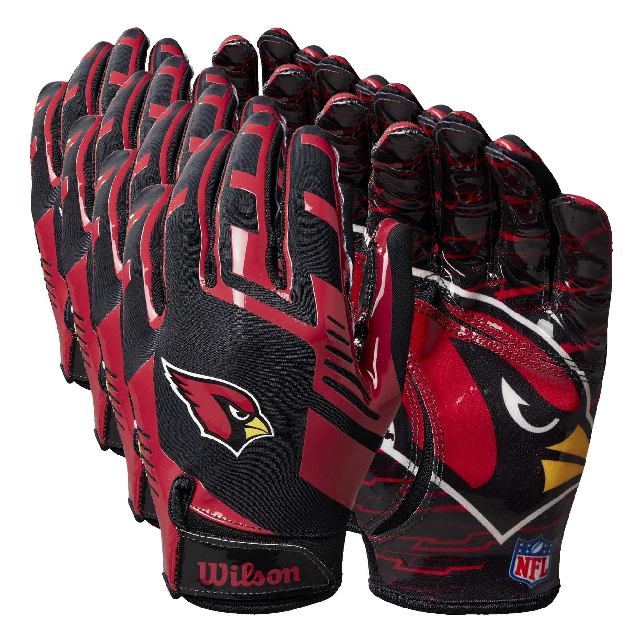 Wilson NFL Stretch Fit Football Gloves – Youth and Adult Sizes