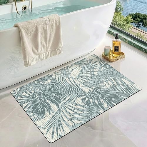 Miniatura 12 de LUMI Tapete de Baño Ultra Delgado, Alfombras de Baño de Goma Antideslizante Súper Absorbente Ultra Delgadas, Bajo Puertas, Tapetes de Piso de Baño