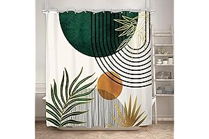 KOMLLEX Mid Century Modern Bathroom Shower Curtain
