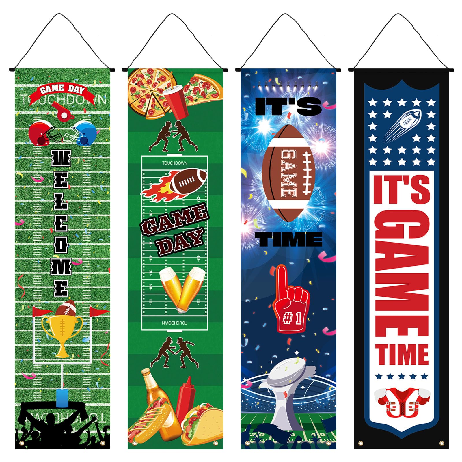 Bannière de fond pour fête de football 30x120cm décorations de sport