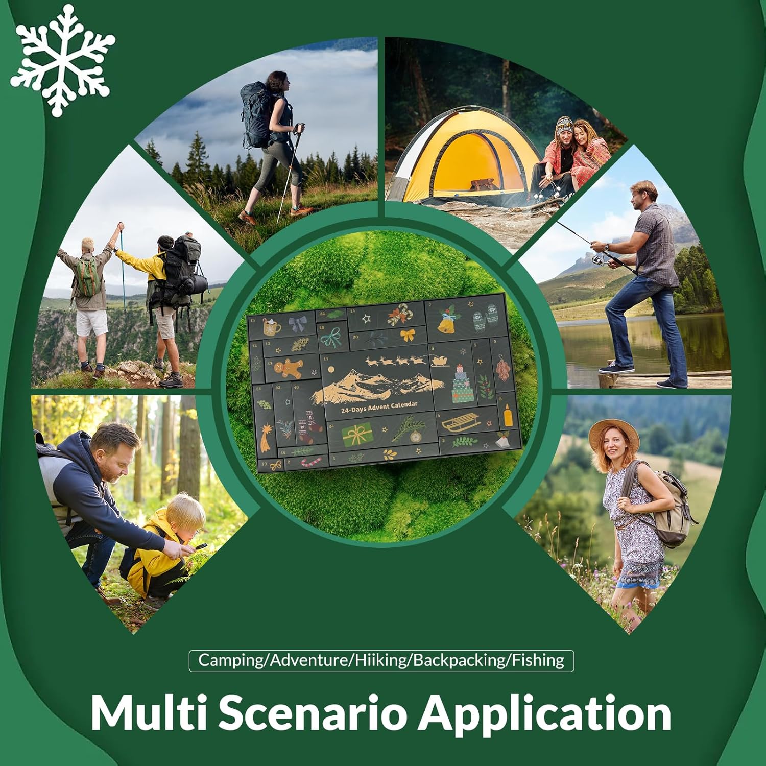 Survival Kit Advent Calendar 2025 - 24 Day Christmas Countdown Calendar with Survival Tools & Emergency Gear, Gifts for Men, Dad, Teen Boys, Outdoor Enthusiasts, Camping, Hiking, Fishing, Hunting Adventure