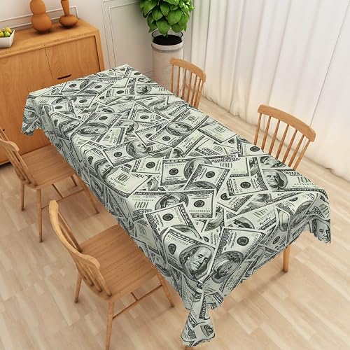 Leyiyi Dollar Bill Tablecloth Bill Dollar Signs Rectangle Birthday Party Tablecl