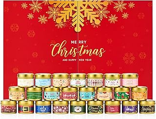 Candle Advent Calendar 2025 Adult Women, 24 Day Scented Candle Countdown to Christmas Calendar with Holiday Scents Xmas Suprise Gifts for Mom Grandmother Wife