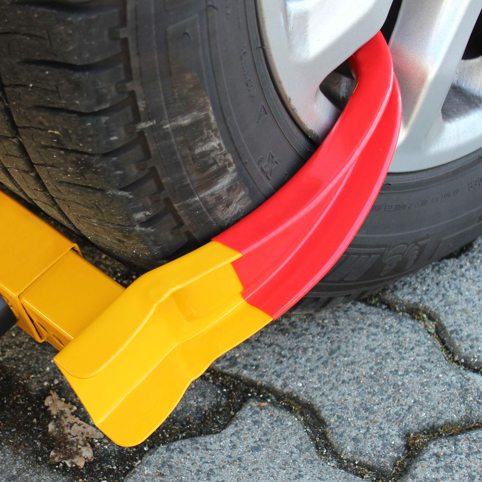 2er Set Universal Radkralle Reifenkralle Parkkralle mit Sicherheitsschloss 17-27,5 cm Diebstahlsicherung Wegfahrsperre für PKW mit 2 Schlüsseln Wohnwagen Anhänger