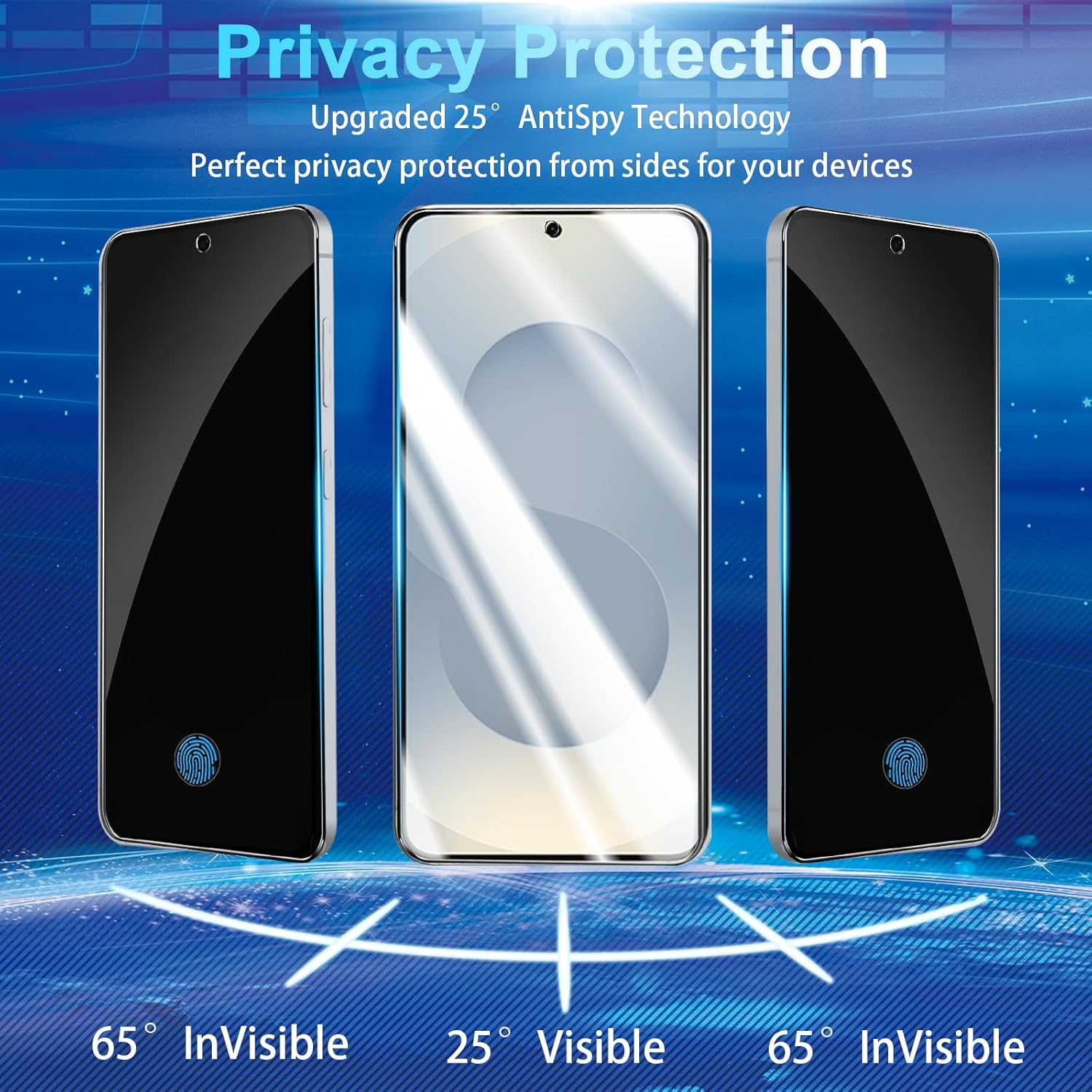 [2+] Screen Protector patible with Galaxy S25, 2 Tempered Film