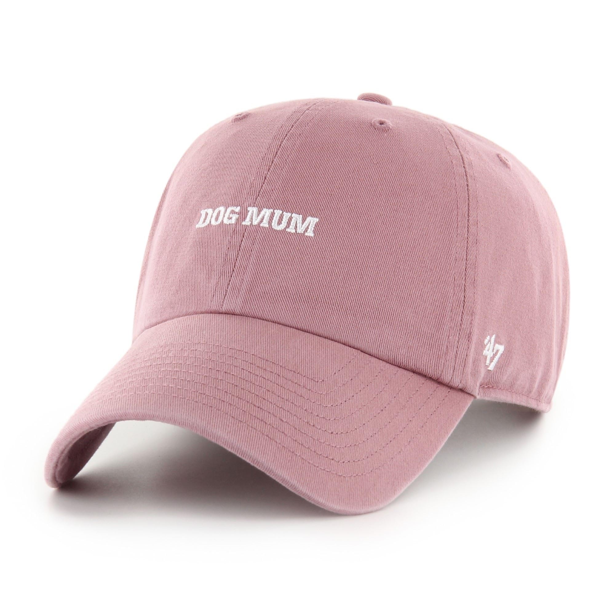 47 Dog Mum Clean Up Baserunner Dog Phrase Pink Adjustable Cap