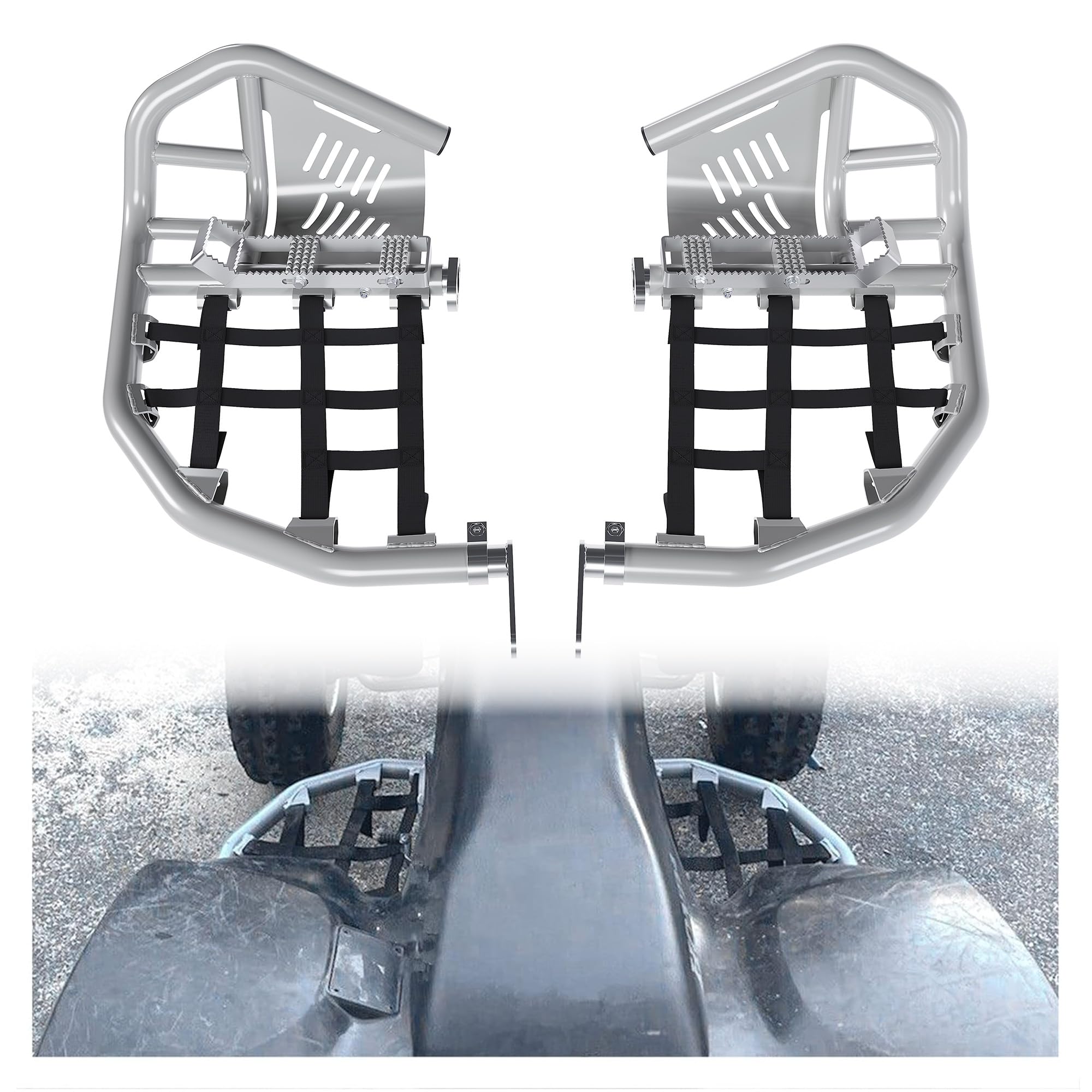 Amazon.com: KUAFU Nerf Bars Foot Peg Heel Guard Aluminum