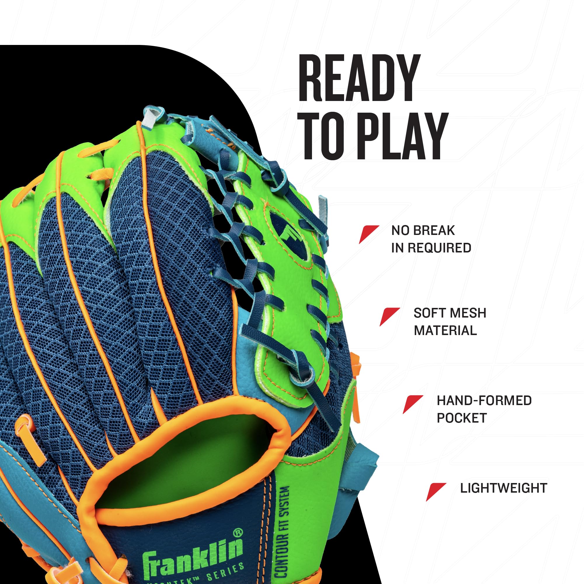 Franklin Sports Teeball Recreational Series Fielding Handschuh mit Baseball, 24,1 cm