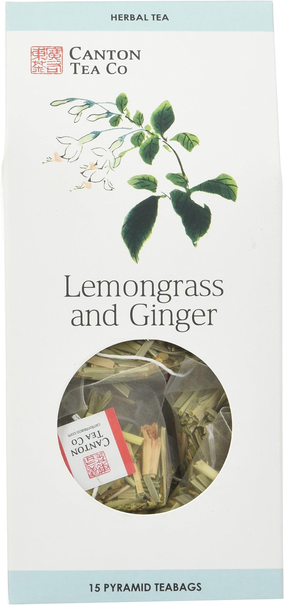 Canton Tea Organic Lemongrass/Ginger Pyramid Teabags (Pack of 15)