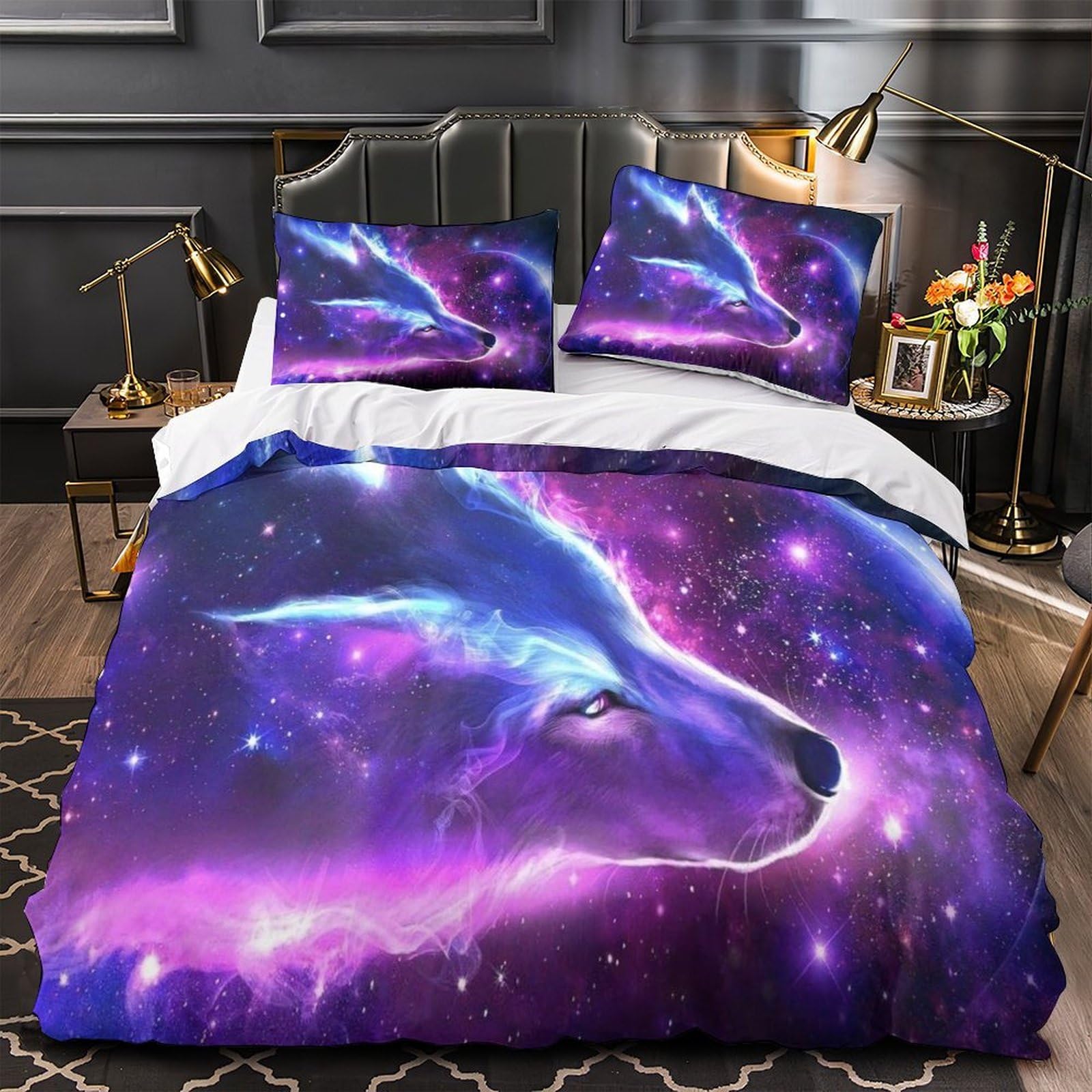 Housse de couette ultra douce motif ondes cosmiques 3D imprimé 220x240