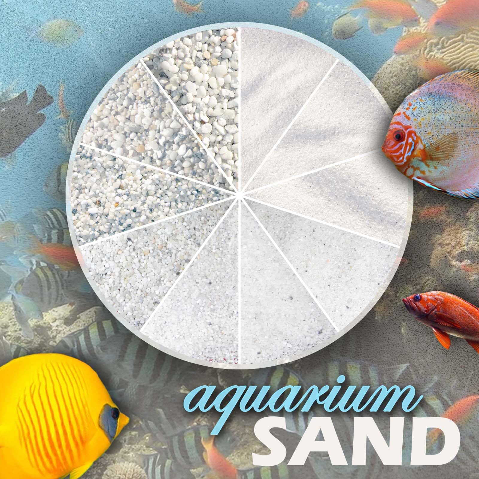 Anbobo Aquarium Sand - 25 KG, Naturweiß, 0,1-0,7mm, Für Süß- & Meerwasser, Mehrfach Gereinigt