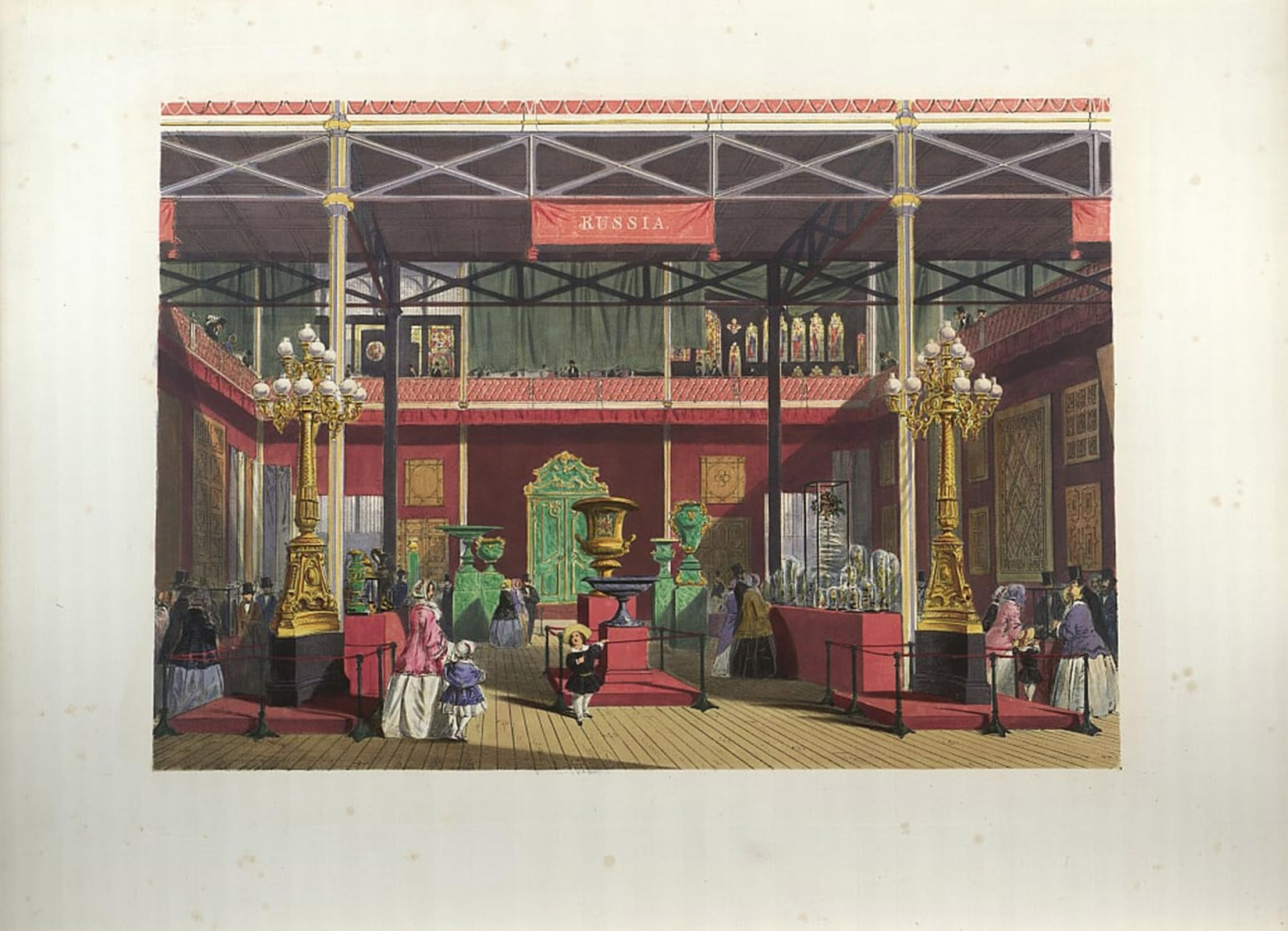 HRJUBWREE Famous Paintings Pictures Artwork Picture Russian Exhibition Interior During the Great Exhibition in by Nash Photo Wall Print for Office Decor 60x90cm
