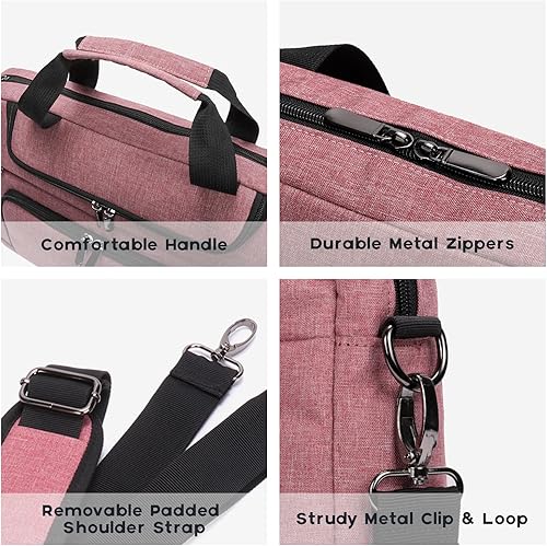 Miniatura 6 de BERTASCHE Bolsa para laptop de 17.3 pulgadas para mujer, funda para computadora portátil, para trabajo, viajes, negocios, maletín con correa para el