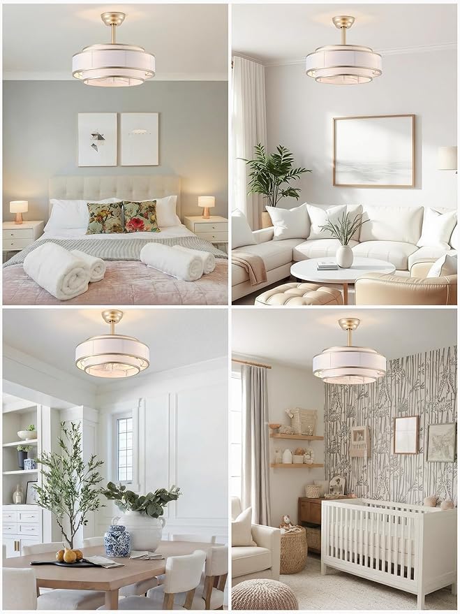 Ventilador de Techo 20" Con Luz y Control Remoto, 6 Velocida miniatura 3