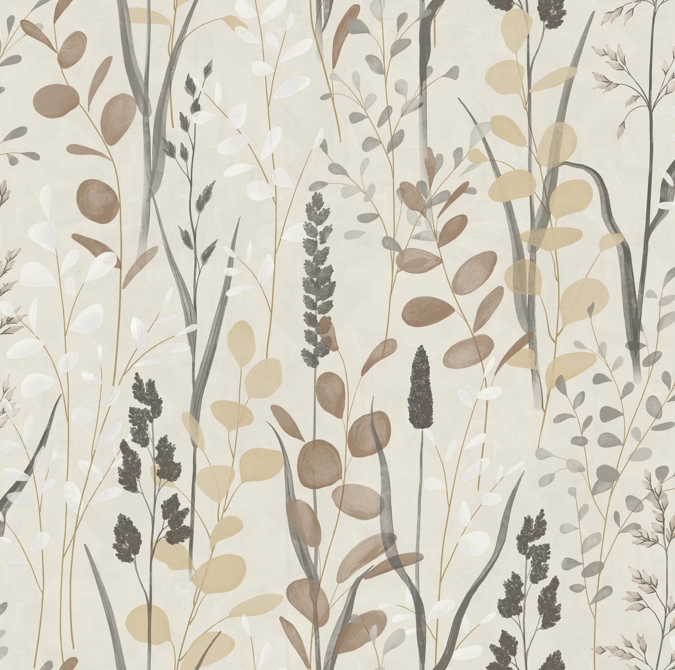 Grandeco Life Karuna Meadow Taupe Wallpaper A76203