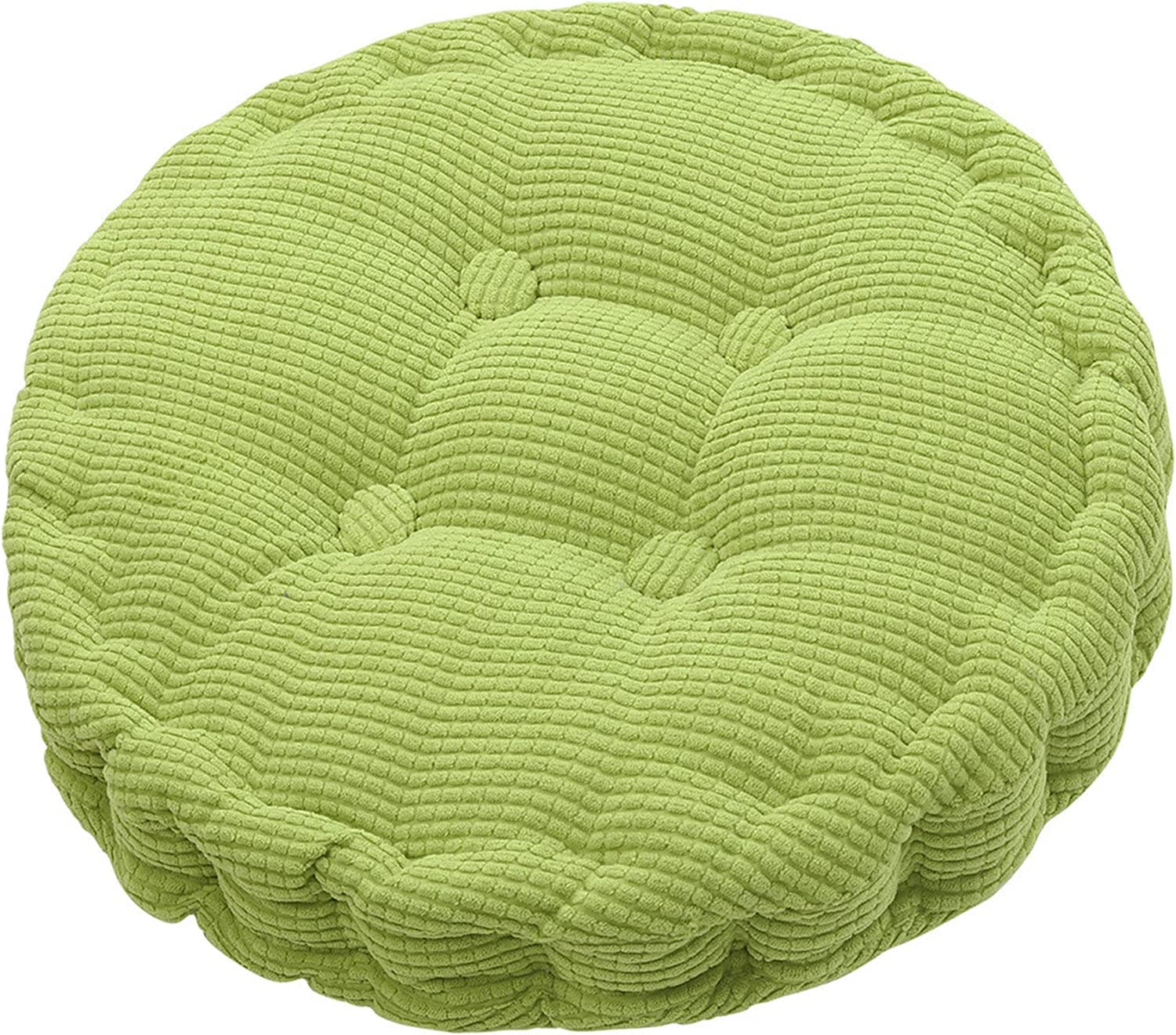 SVFOEBJM Comfortable Round Cushions for Dining, 7cm Thick, Stylish Green Seat Pads for Indoor/Outdoor Use, Perfect for Office, Garden, Kitchen - Set of 4, 38x38cm.