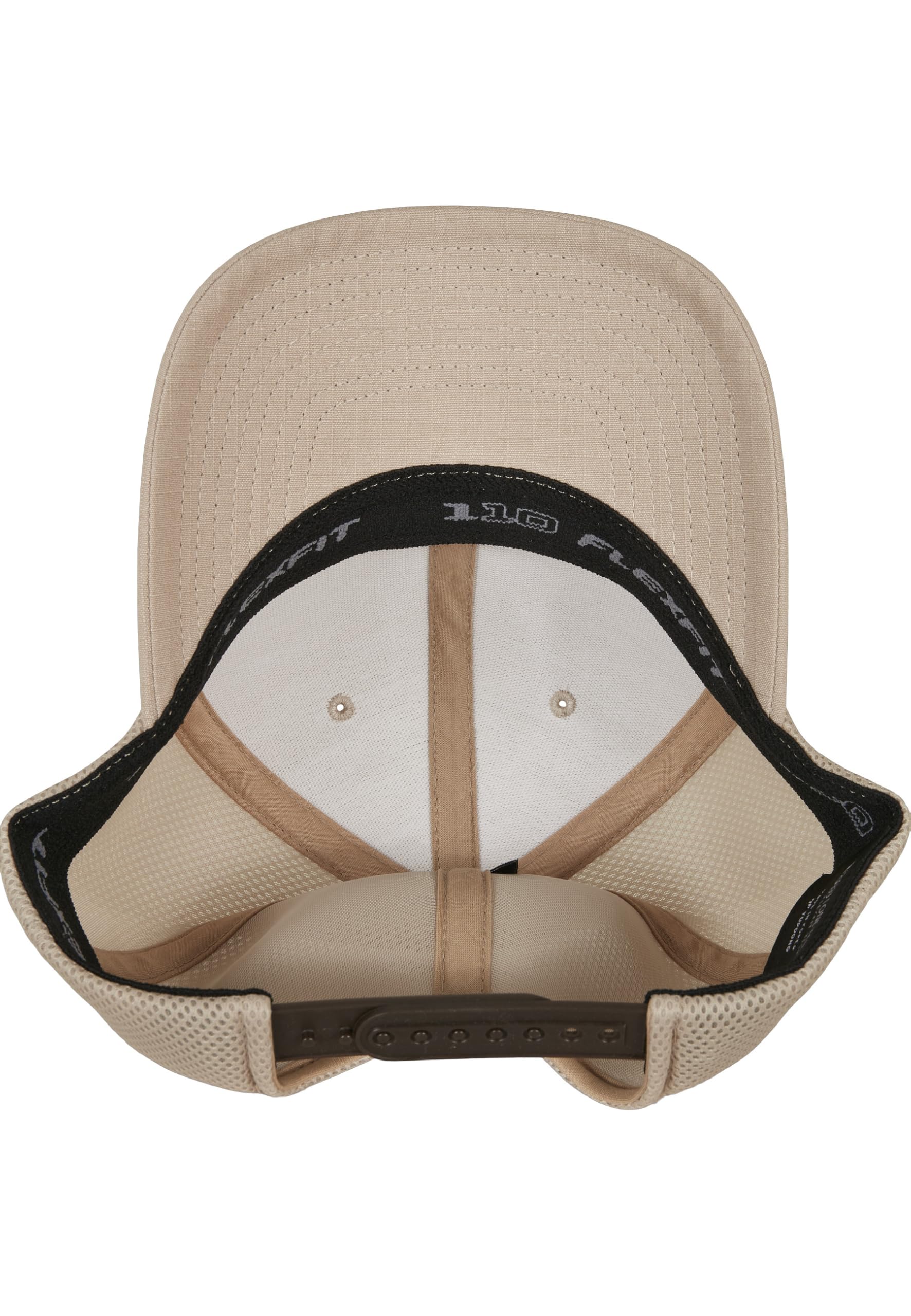Flexfit Unisex Trucker Cap z elastycznym paskiem Flexfit, regulowany rozmiar dzięki zapięciu z tworzywa sztucznego Snapback, wygięty daszek, khaki, Rozmiar uniwersalny