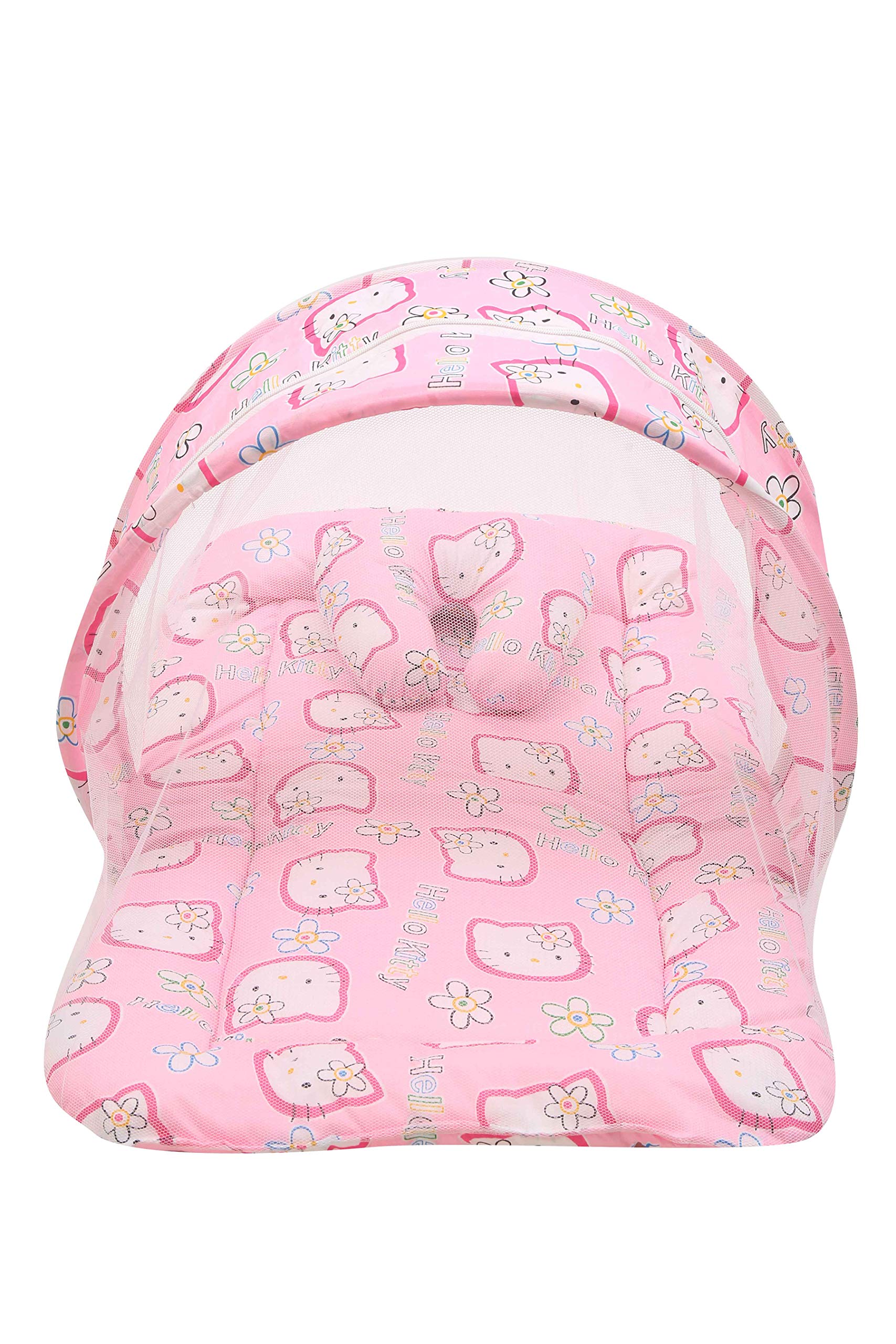 Fareto Infant Bond Baby Super Soft Mesh Mattress with Net (0-6 Months, Pink)- Size L-32Inchs, B-19Inchs