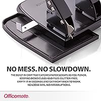 Vista 6 de Perforadora de papel estándar de 2 agujeros, capacidad de 30 hojas, negro (90079)