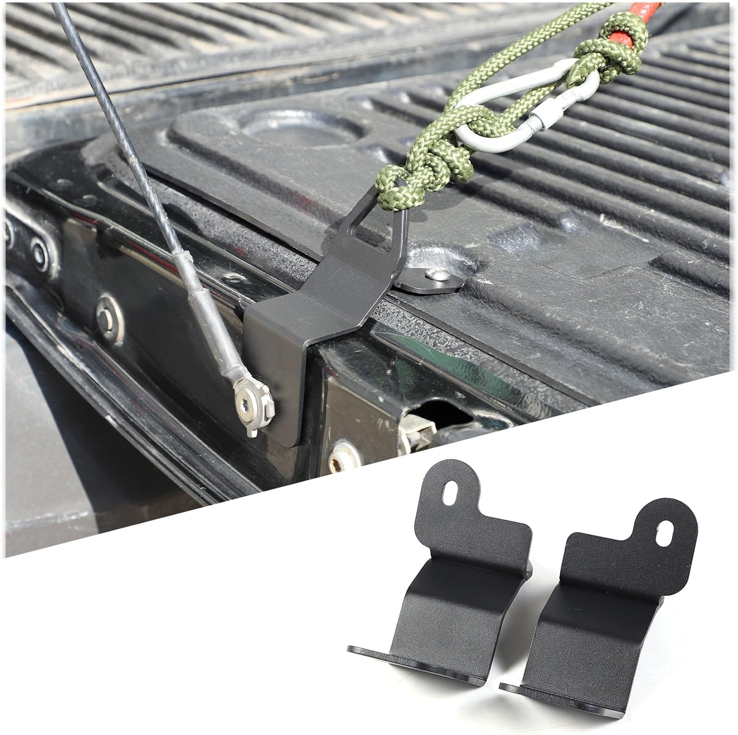 Tailgate Tie Down Anchors Compatible with Toyota Tundra 2014-2021, Heavy Duty Truck Bed Tie Down Anchors Ring Bed Rails Cleats Bed Rack Rail Accessories