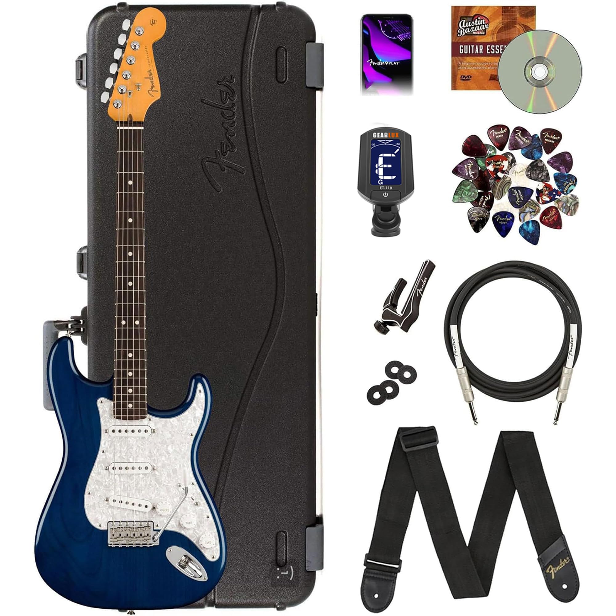 Amazon.com: Fender Cory Wong Stratocaster - Sapphire Blue