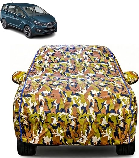 Waterproof Car Body Cover for Mahindra Marazzo with Mirror Pocket| Cotton Inner Lining | Triple Stitched | All Weather Pro...