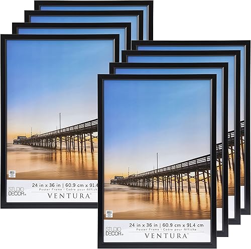 Paquete de 8 Marco de póster negro, Ventura de Studio Décor