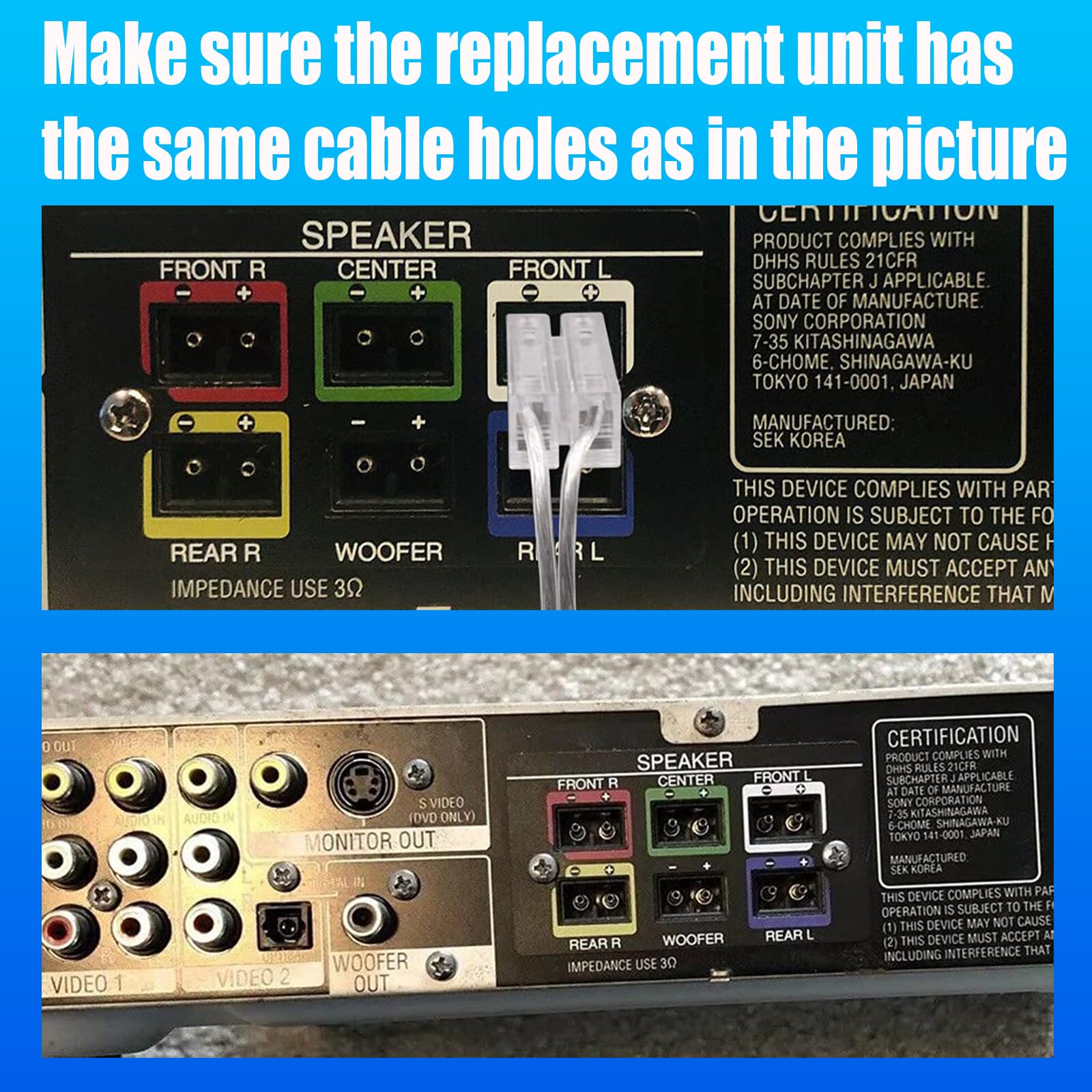 その他 SONY 2P6-120MPD Amazon.com: 3pcs For Sony Speaker Cable Replacement