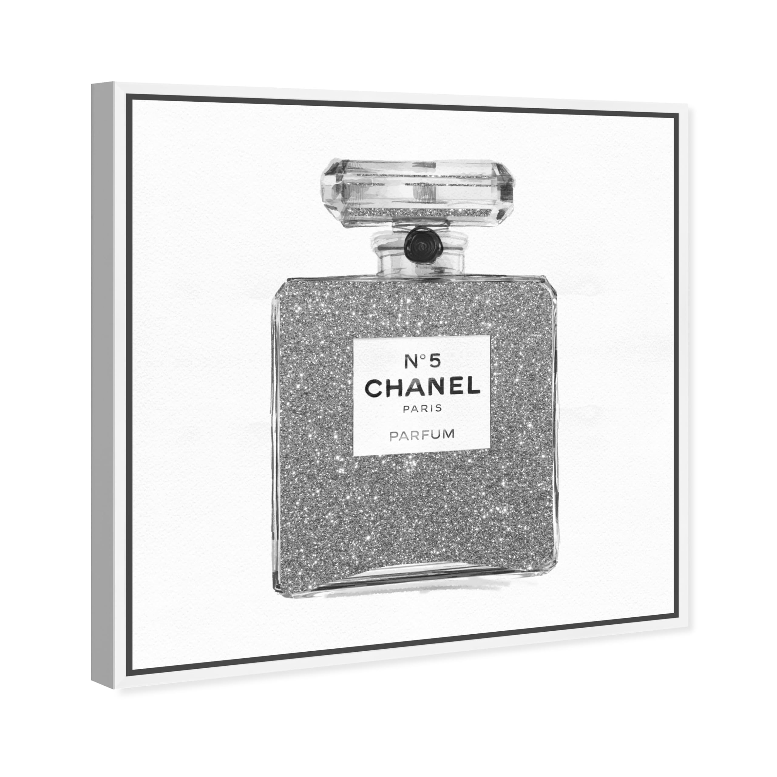 Amazon.com: Oliver Gal Silver Classic Number 5 Canvas Print Wall