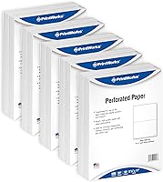 Vista 12 de PrintWorks Papel perforado horizontal profesional de 3", 8.5" x 11" - Perfecto para W-2, 1099 y uso de declaraciones - Fabricado en los Estados