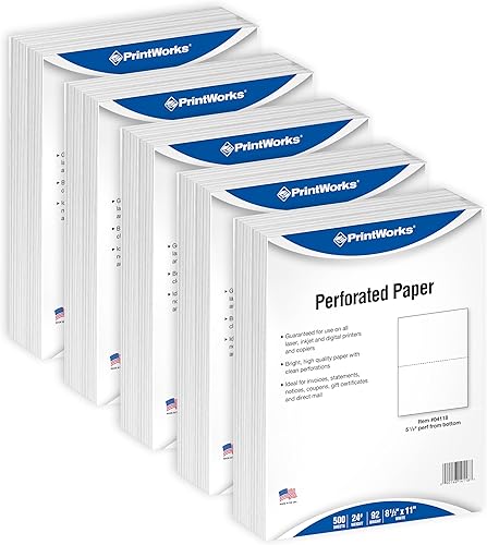 Miniatura 1 de PrintWorks Professional Papel perforado, 2500 hojas, 2 partes Perf