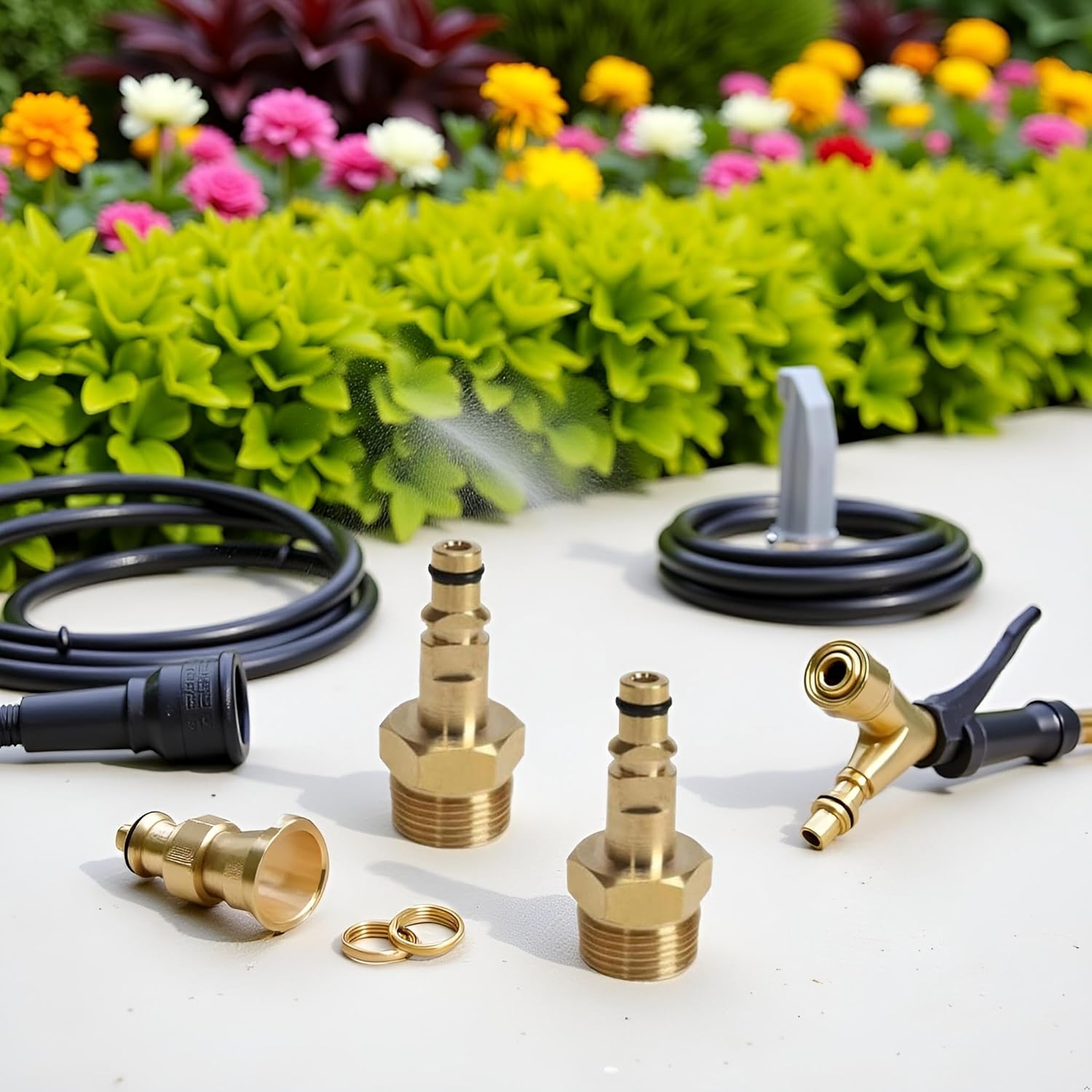 2Pcs Gold M22 Adapter High Pressure Washer Hose Adapter Pressure Pipe Quick Connector Converter Fitting for K Series Pressure Washer Replacement Parts and Accessories,Pressure Washer Hose Adapter