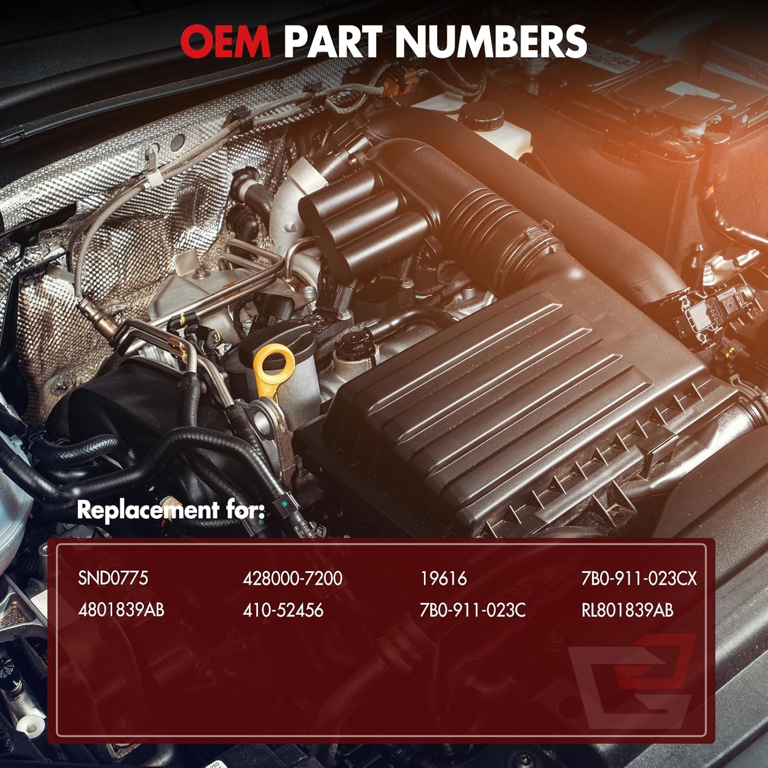 Starter Motor Fit for DODGE for AVENGER 3.6L 2011-14 for CHRYSLER T&C VAN 3.6L 2011-15 for CHRYSLER 200 3.6L 2011-16, Replace RL801839AB SND0775
