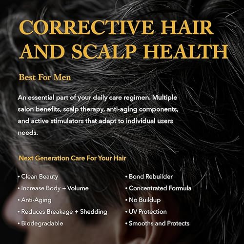 Miniatura 2 de Correctivo, tratamiento diario sin enjuague, salud del cuero cabelludo y crecimiento del cabello tópico para hombres para un cuero cabelludo