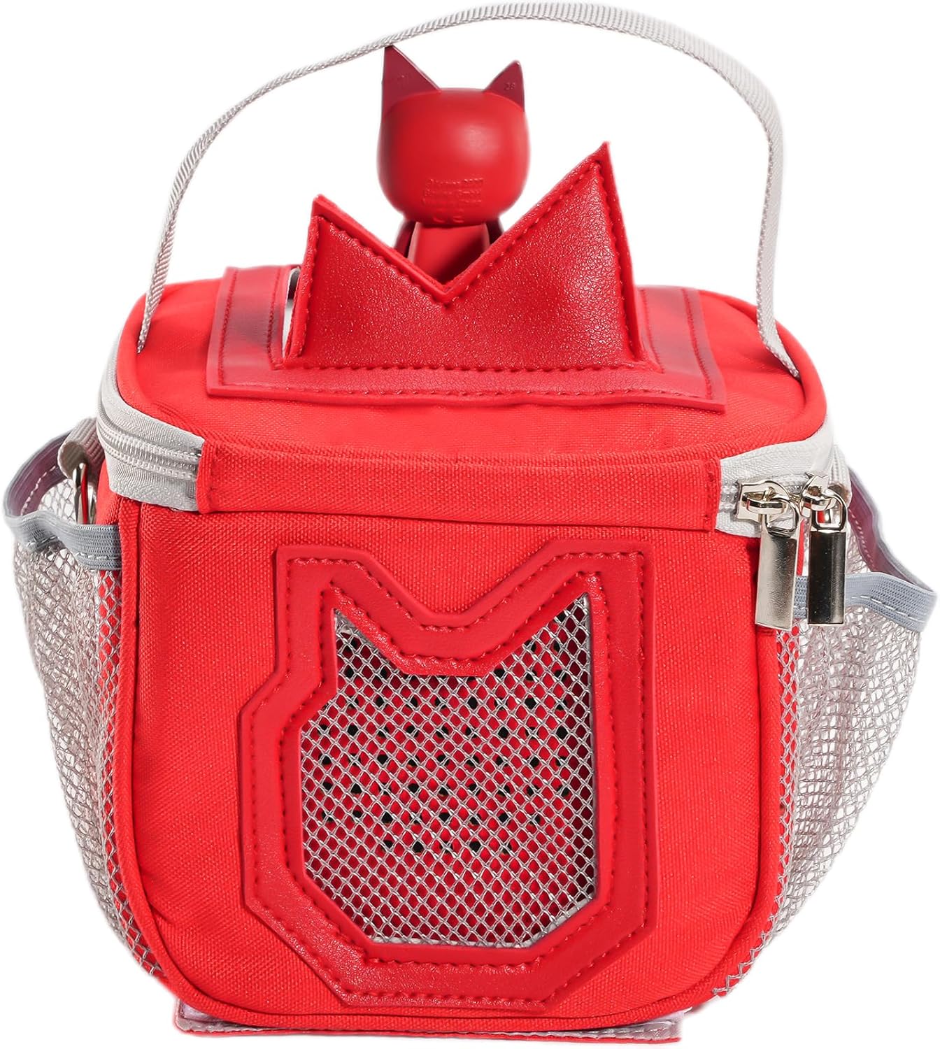 Hautton Carrying Case for Toniebox, Portable Storage Travel Bag for Tonies Figures Charging Station with Shoulder Strap Handle and Toniebox Ears Cover -Red - Image 8