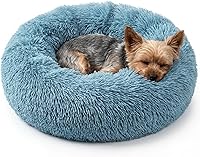 Vista 12 de Cama para perros pequeños, cama mullida para cachorros, lavable, dona, antideslizante, 15 pulgadas